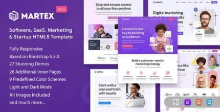 Martex – Software SaaS & Startup HTML5 Template