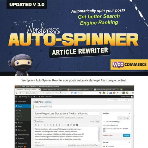 WordPress Auto Spinner Articles Rewriter